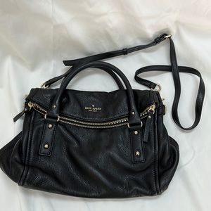 Kate Spade Black Crossbody with Flap Fold-Over Purse